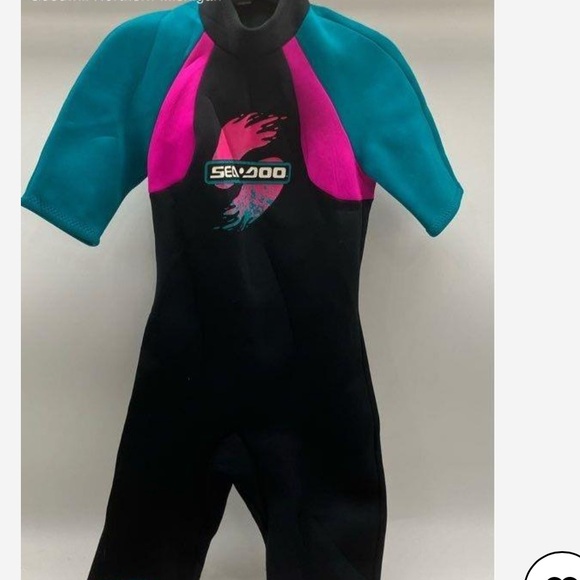 Other - Women's Sea-doo Black Teal Pink Wet Suit - Size 13-14 Juniors